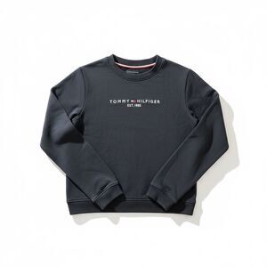 Tommy Hilfiger Girls XL 16 Crewneck Sweatshirt Black Back to School Preppy Logo